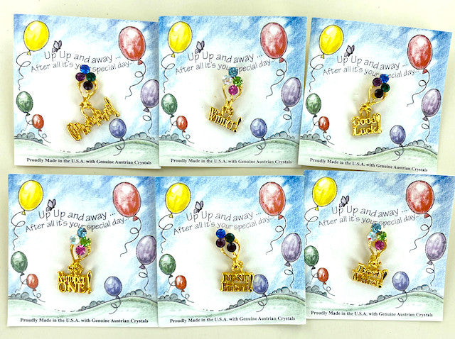 Wholesale Lapel Pins by the Dozen - Crystal Balloons