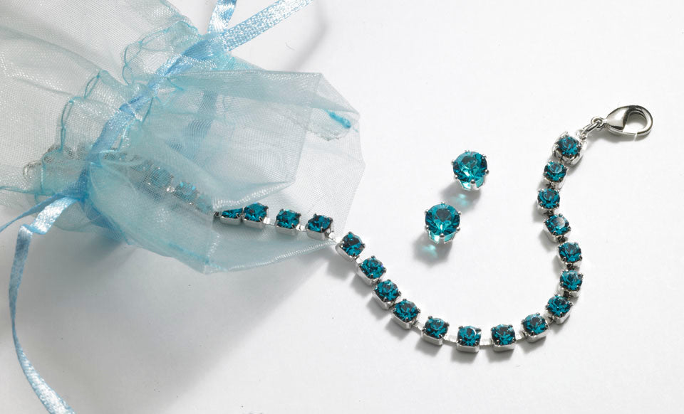 Swarovski Crystal December Birthstone Bracelet & Earring Set