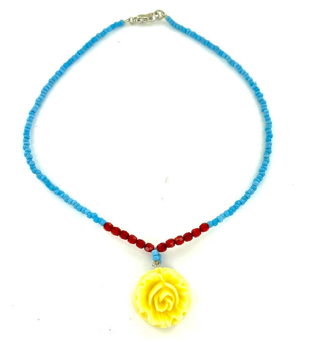 Wholesale Choker Necklaces by the Dozen - Carved Flower