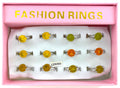Wholesale CZ Rings by the Dozen - Spring Color Round