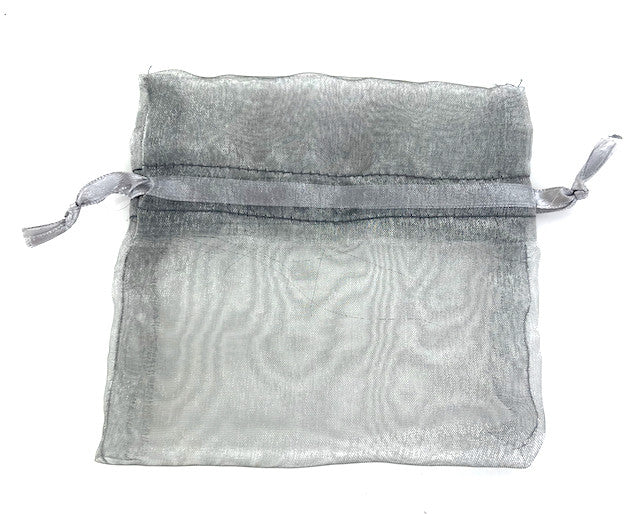 Wholesale Jewelry Supplies by the Dozen - Grey Organza Pouch