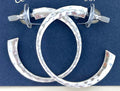 50 Pack Wholesale Earrings - Hammered Hoop Silver
