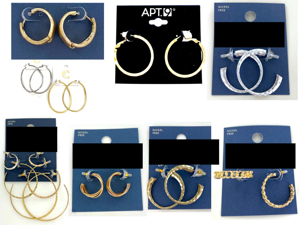 Wholesale Hoop Earrings by the Dozen - Name Brands