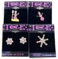Wholesale Jewelry by the Dozen - Pink Ice Pins & Earrings