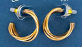 50 Pack - Wholesale Hoop Earrings - Twisted Hoop Gold