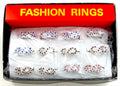 Wholesale Infinity Sparkle Rings by the Dozen - Multi Color