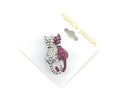 Wholesale Crystal Kitty Cats Pin