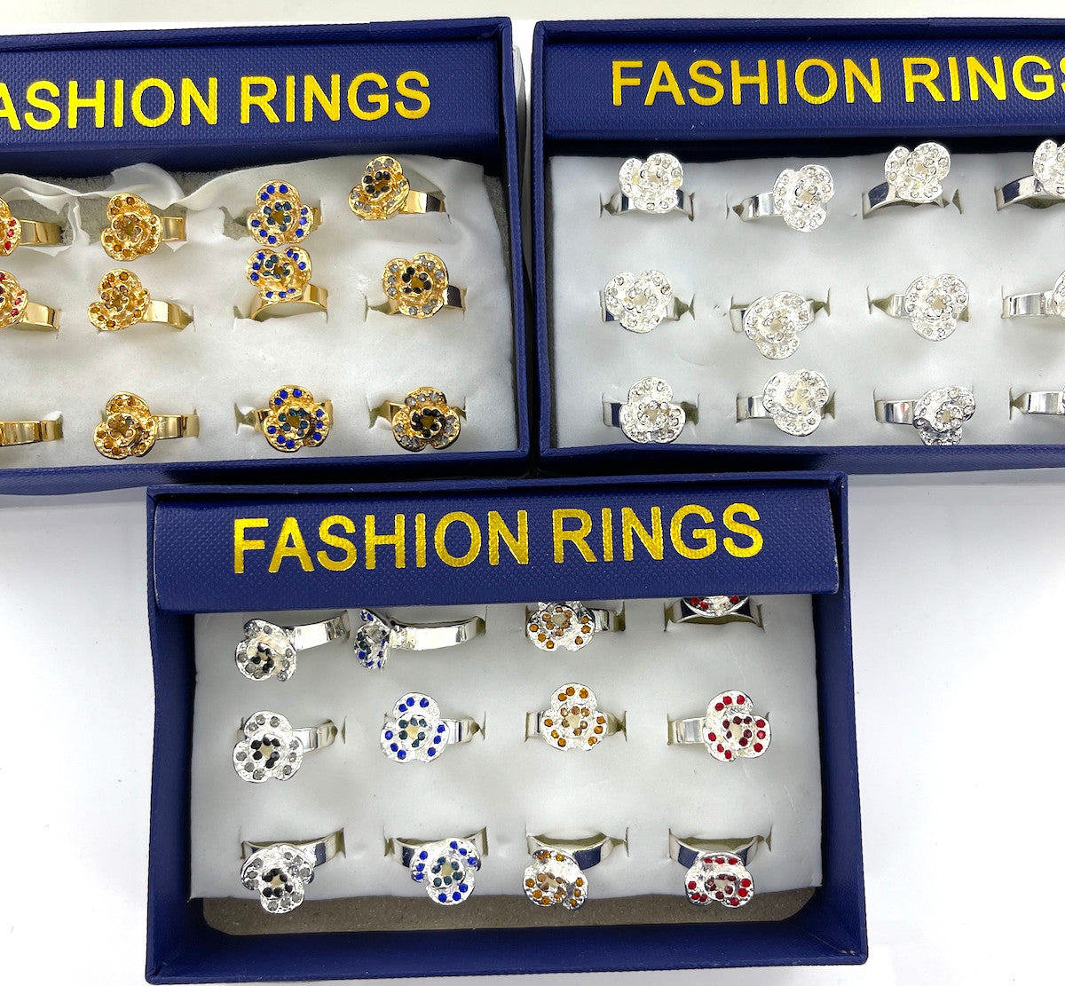 Wholesale Fashion Rings by the Dozen - Dozen Roses