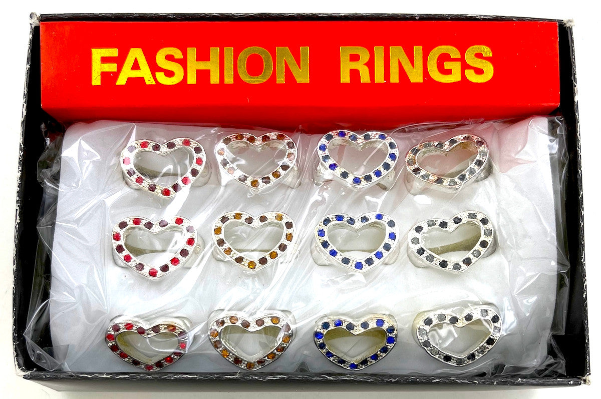 Wholesale Heart Sparkle Rings by the Dozen