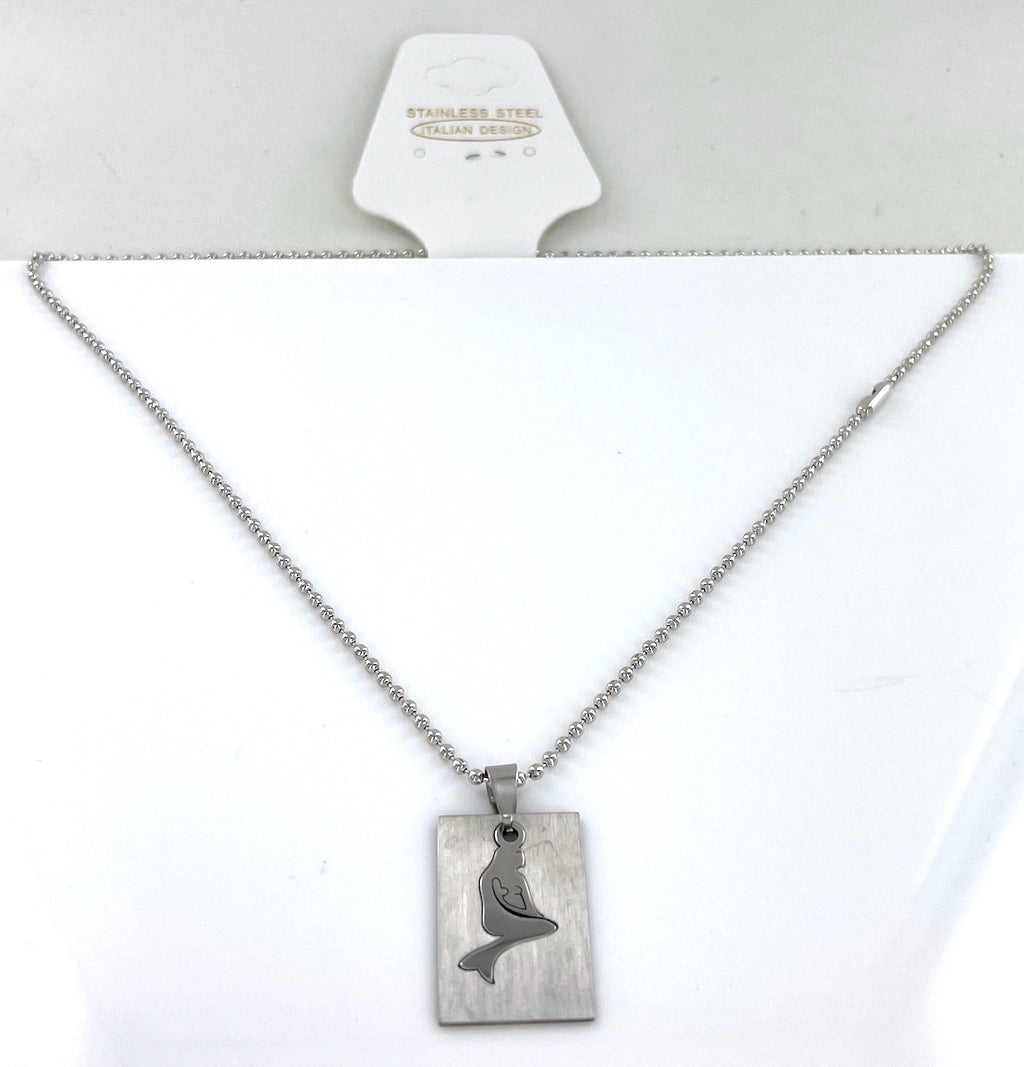 Wholesale Stainless Steel Laser Cut Necklaces by the Dozen - Mermaid