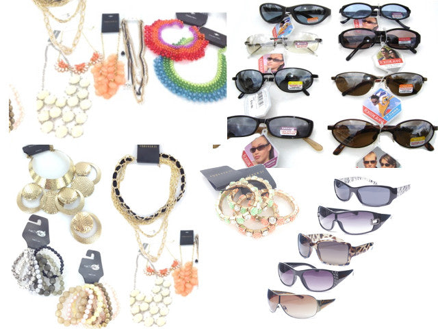 250 Piece Combo Pack - Foster Grant Sunglasses + Bulk Jewelry Lot