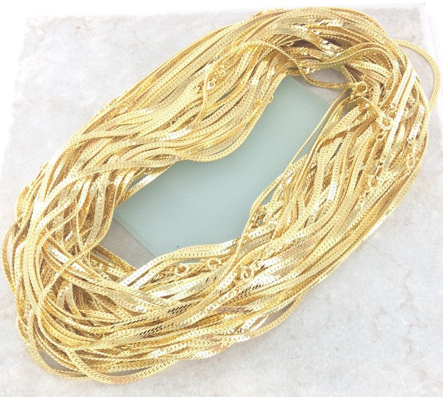 Herringbone Chain by the Gross - 18 Inch